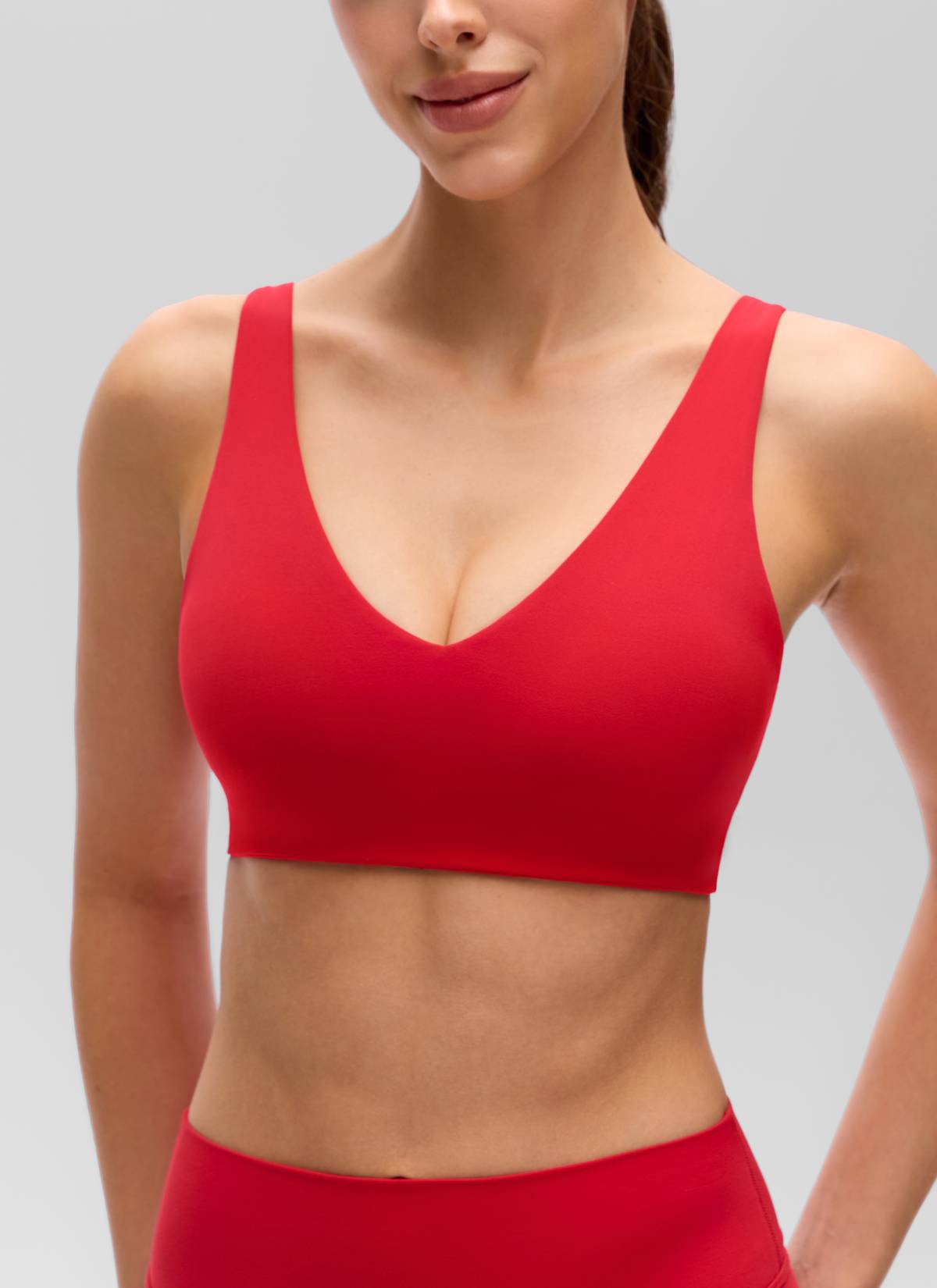 CRZ YOGA Mujer Butterluxe Yoga Sujetador Deportivo Espalda en U Rojo Aurora