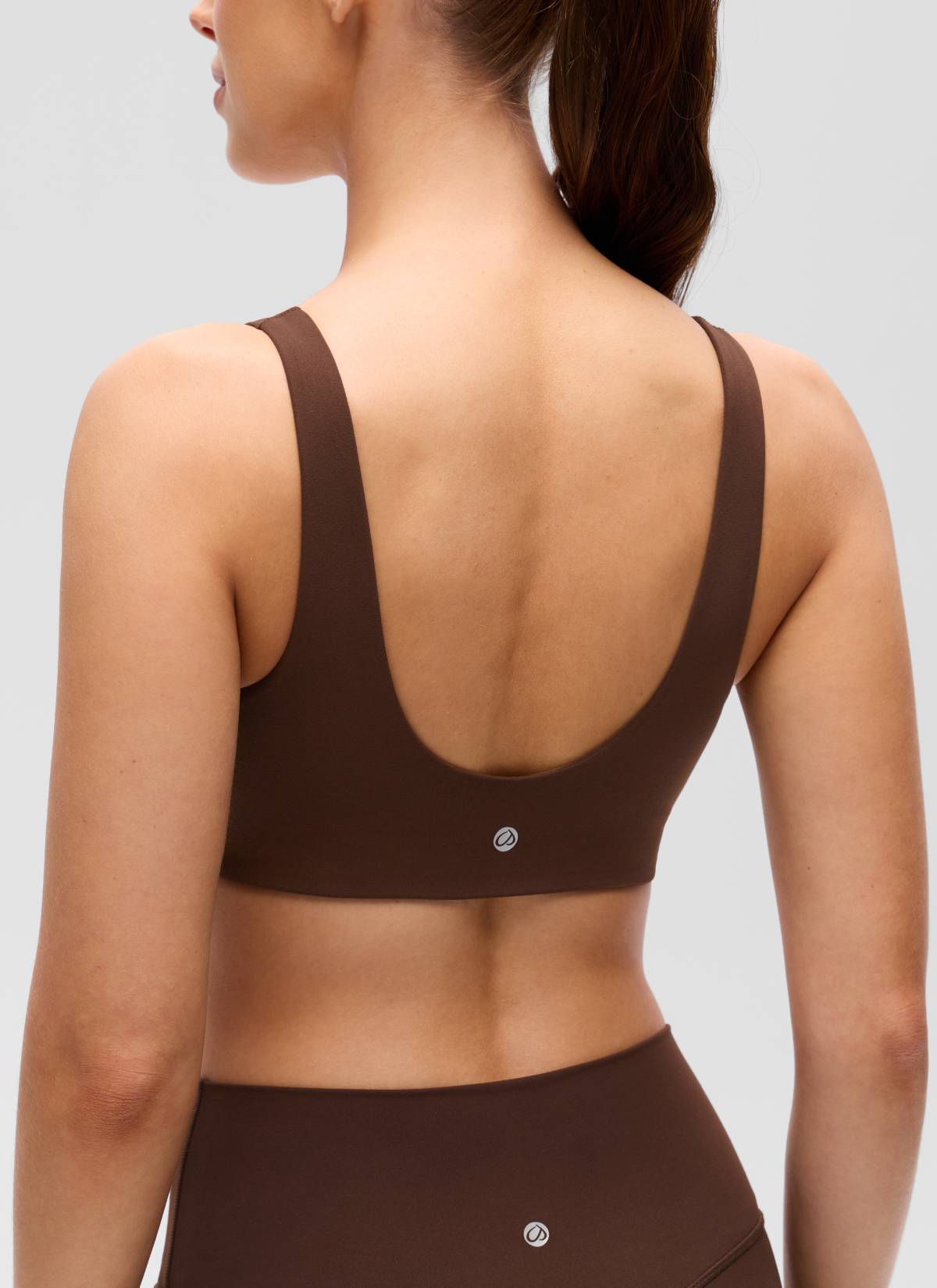 CRZ YOGA Mujer Butterluxe Yoga Sujetador Deportivo Espalda en U Marrón Lava