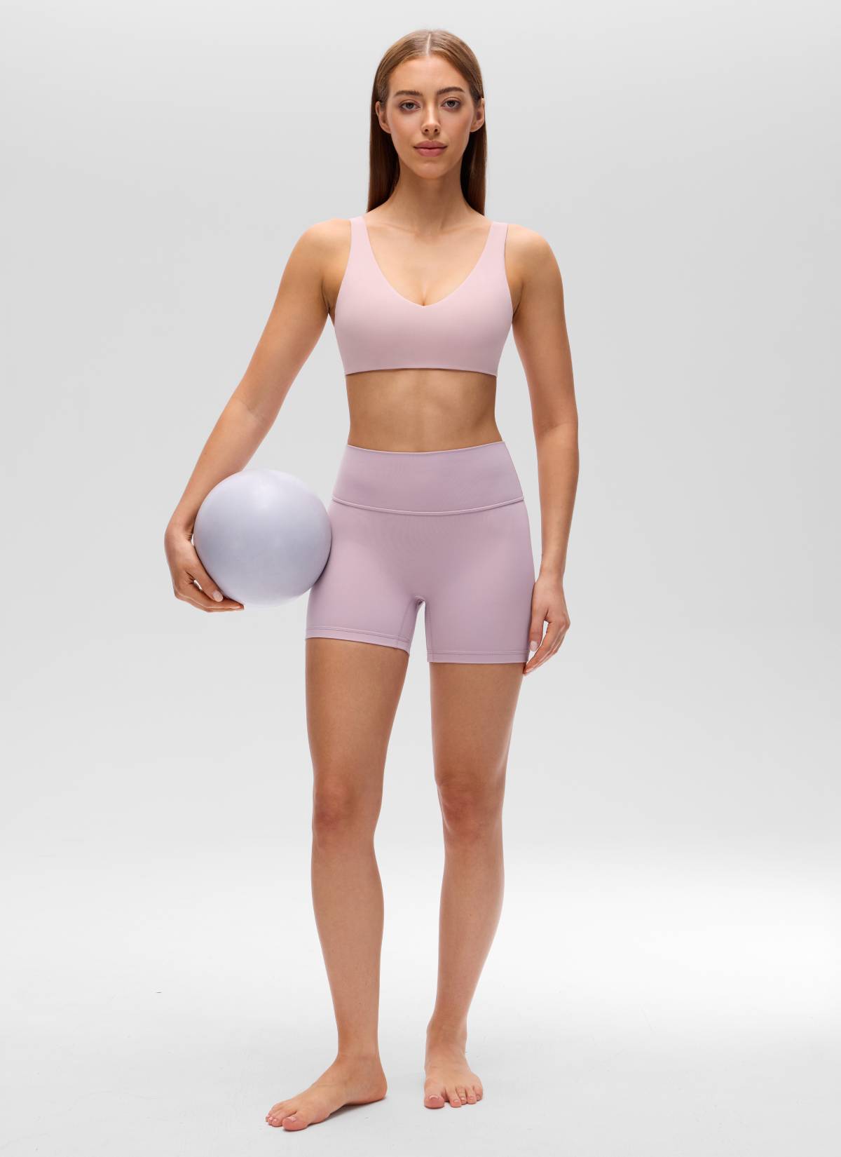 CRZ YOGA Mujer Butterluxe Yoga Sujetador Deportivo Espalda en U Haze Rosa