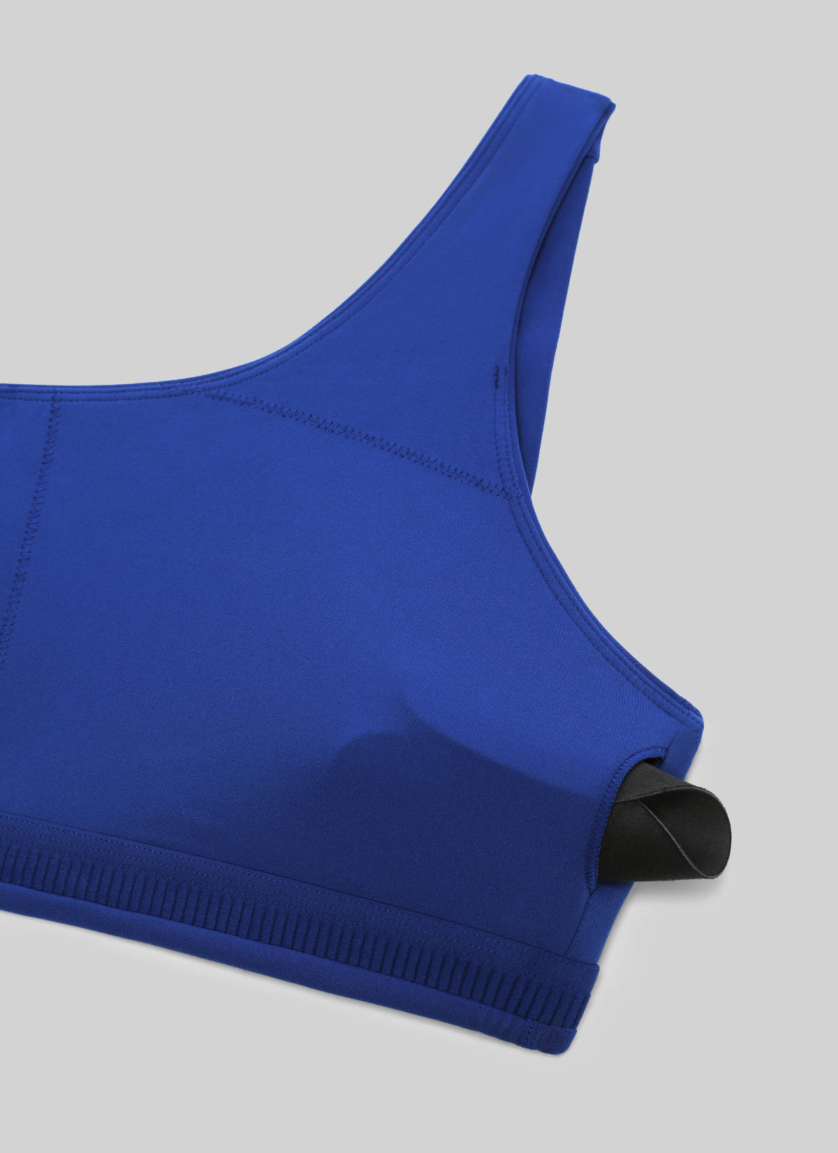 Sujetador Deportivo de Tirantes Asimétricos Mujer Soporte Medio Azul Ondulante