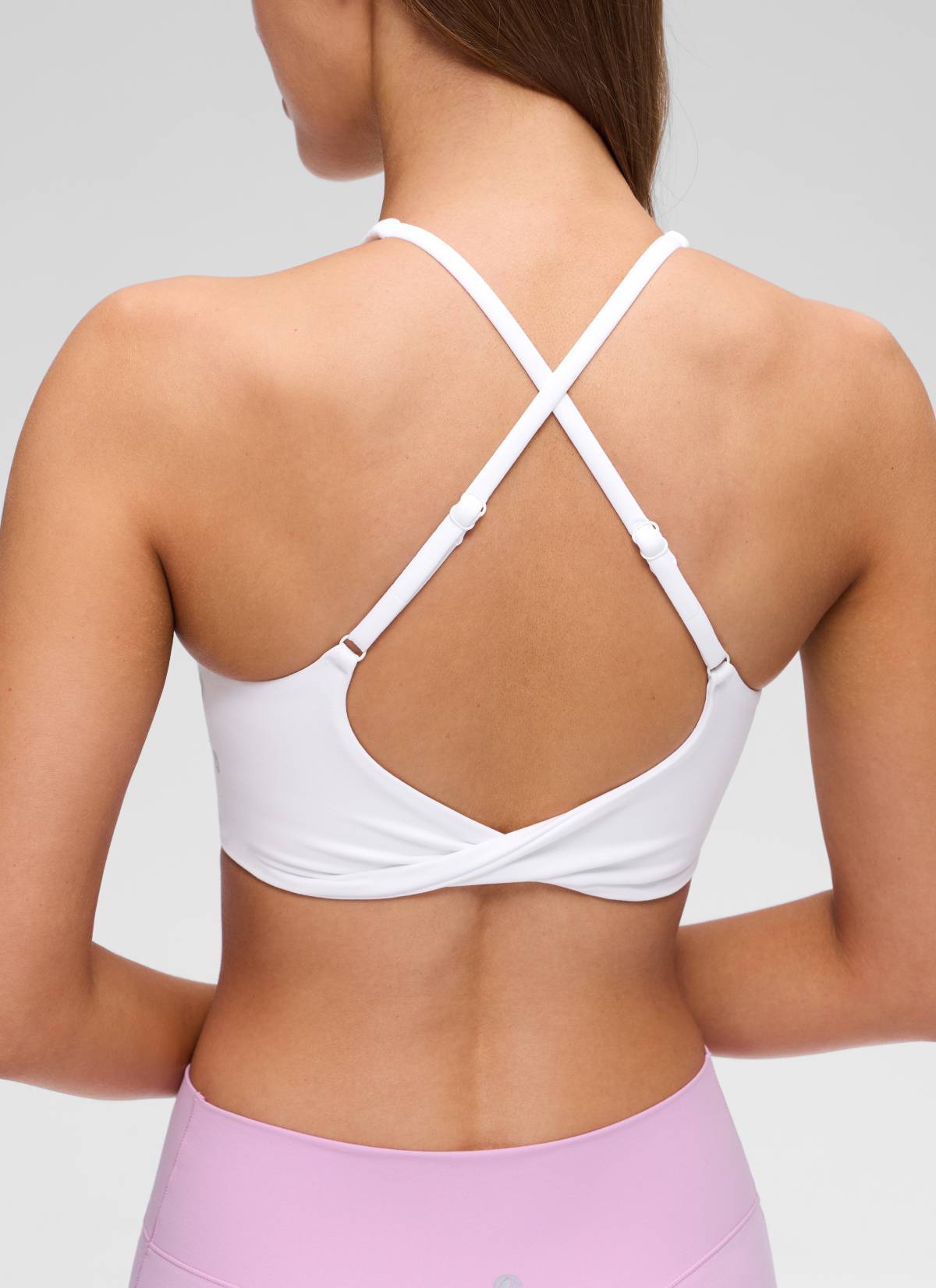 CRZ YOGA  Butterluxe Mujer Sujetador con cuello en V y espalda cruzada blanco