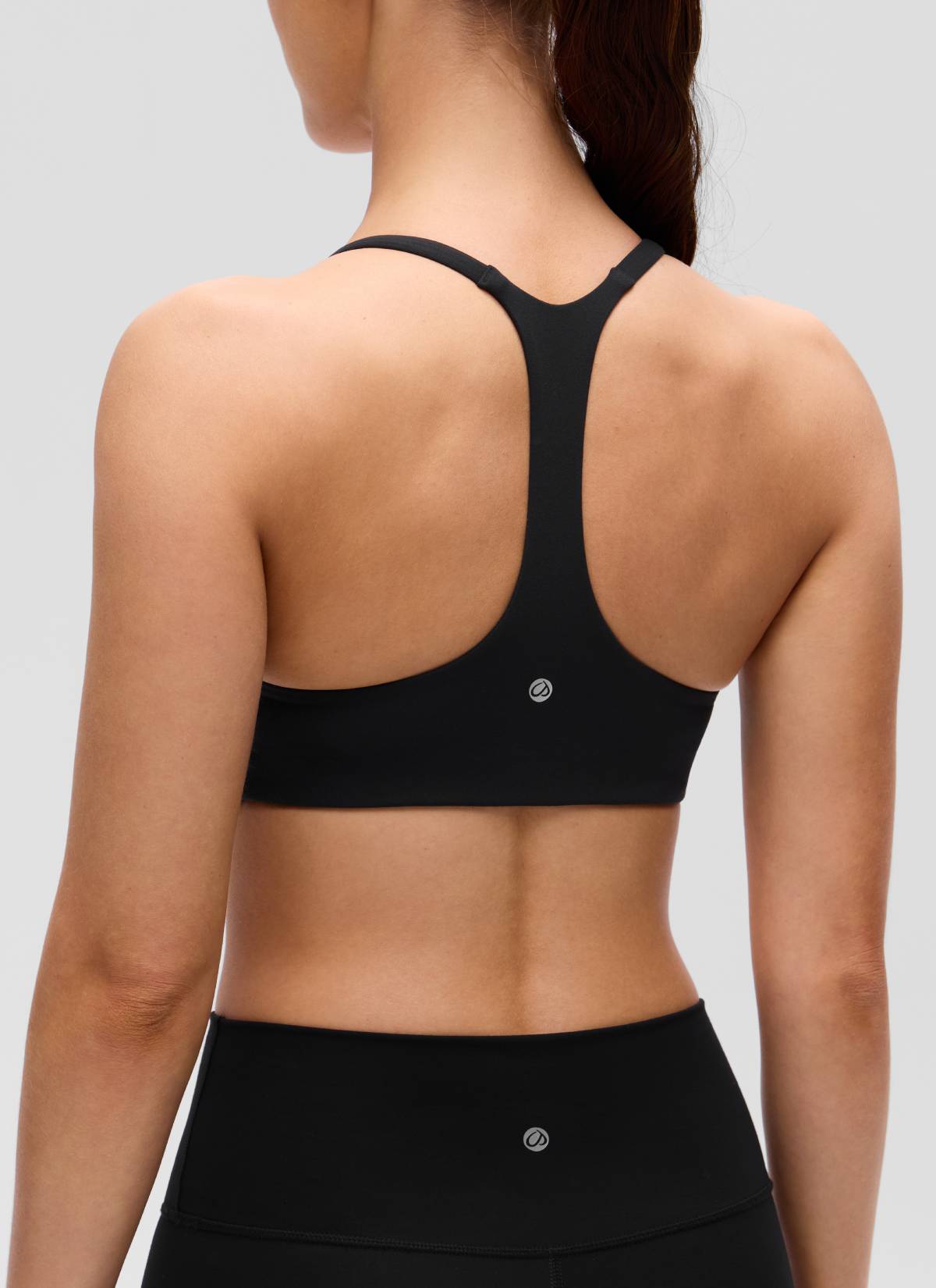 CRZ YOGA Mujer Butterluxe Escote en V Espalda en U Tirantes Finos Negro