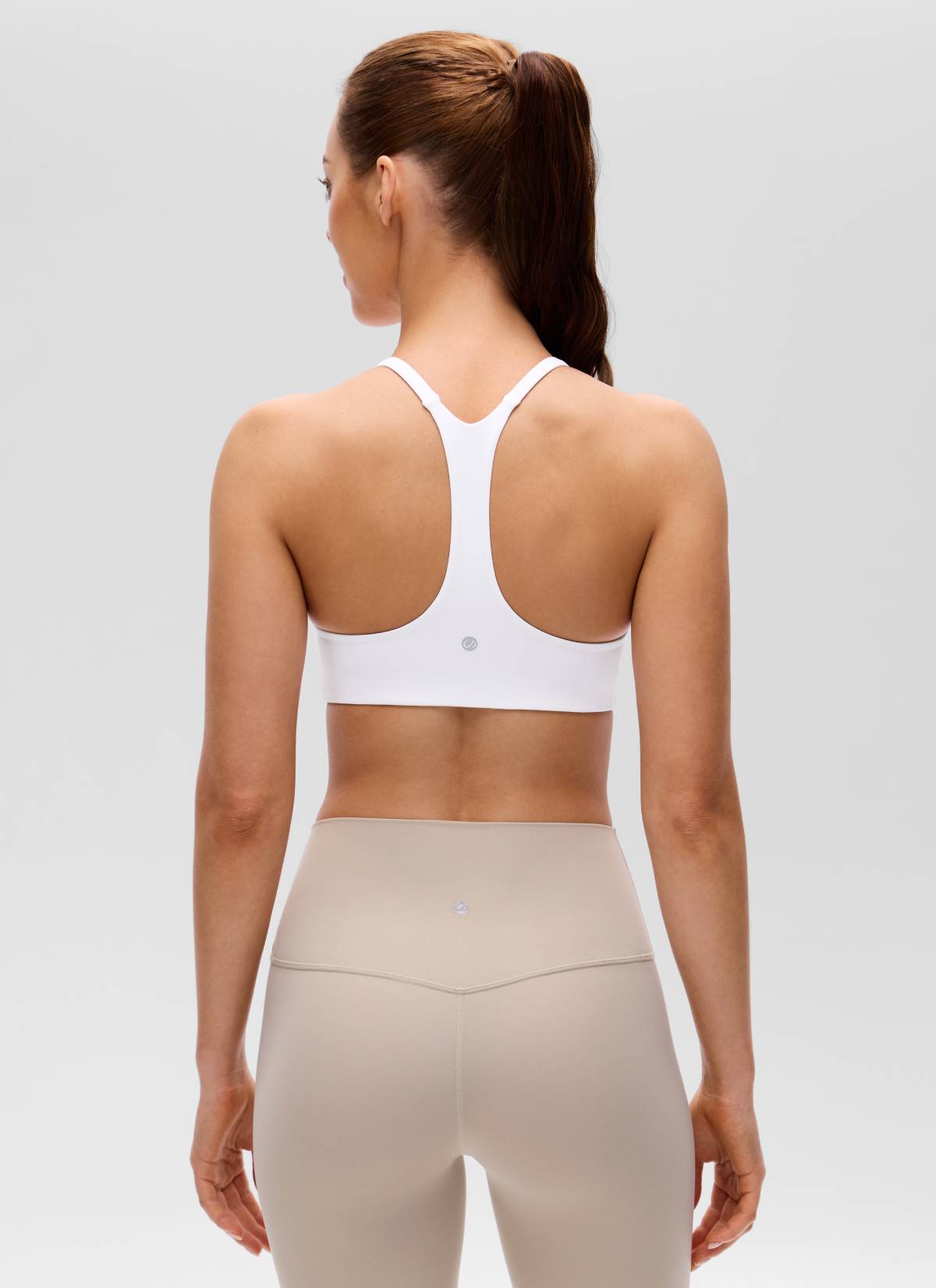 CRZ YOGA Mujer Butterluxe Escote en V Espalda en U Tirantes Finos blanco