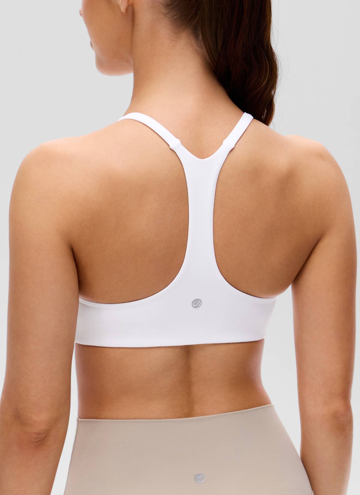 CRZ YOGA Mujer Butterluxe Escote en V Espalda en U Tirantes Finos blanco