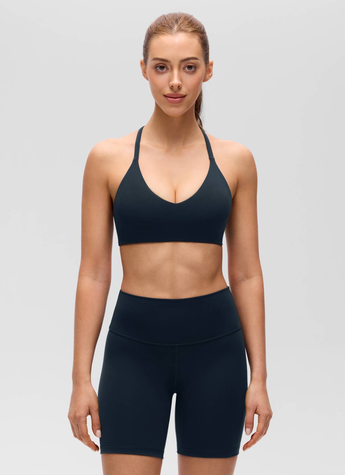 CRZ YOGA Mujer Butterluxe Escote en V Espalda en U Tirantes Finos True Navy
