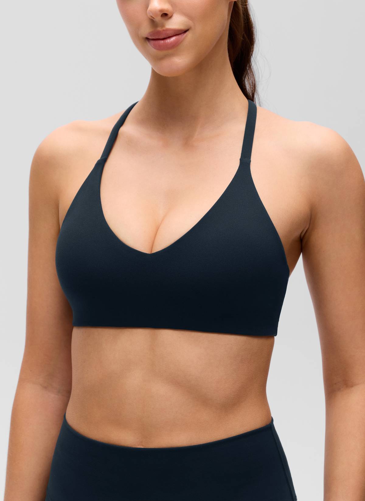 CRZ YOGA Mujer Butterluxe Escote en V Espalda en U Tirantes Finos True Navy