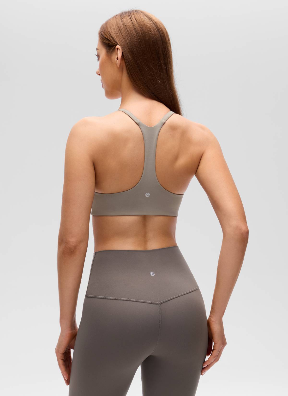 CRZ YOGA Mujer Butterluxe Escote en V Espalda en U Tirantes Finos Gris Ceniza Cálido