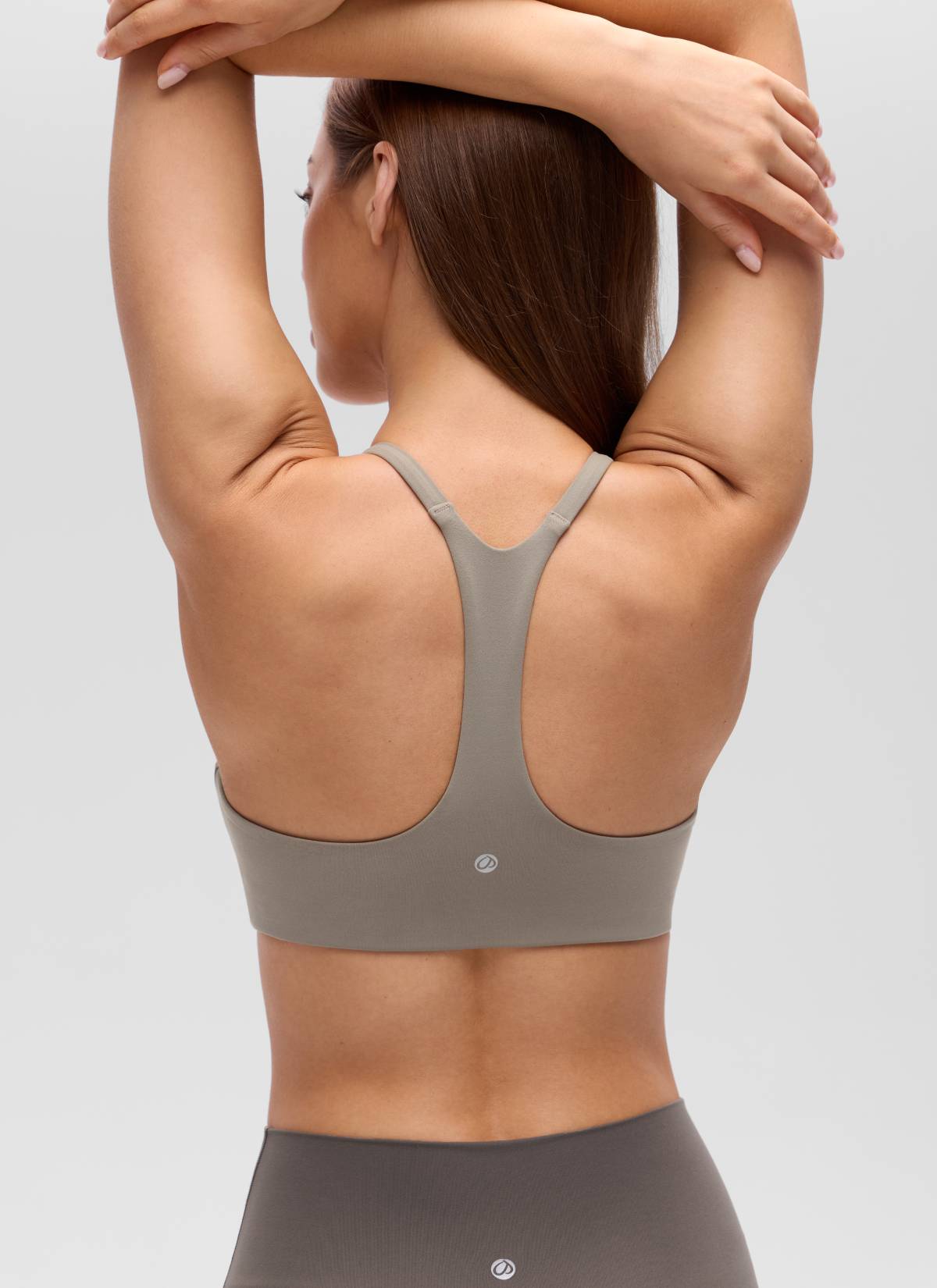 CRZ YOGA Mujer Butterluxe Escote en V Espalda en U Tirantes Finos Gris Ceniza Cálido