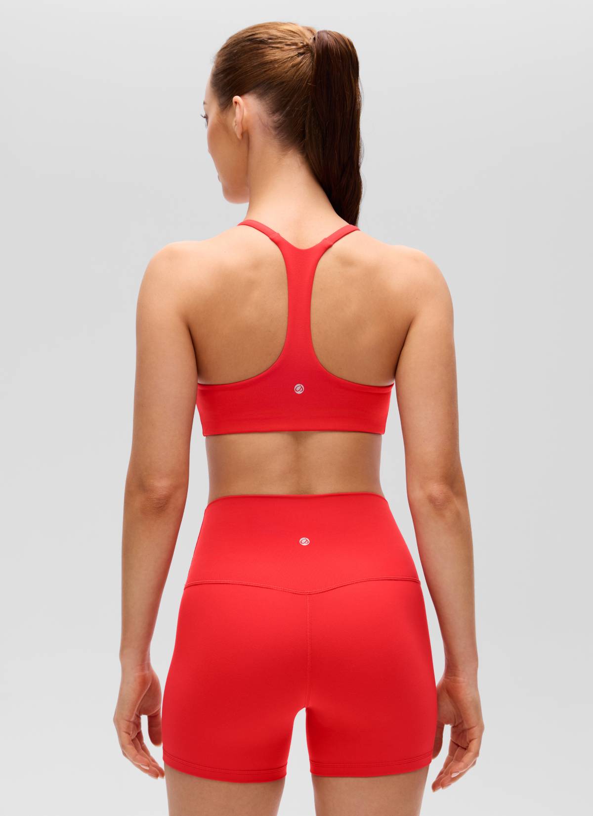 CRZ YOGA Mujer Butterluxe Escote en V Espalda en U Tirantes Finos Rojo Profundo