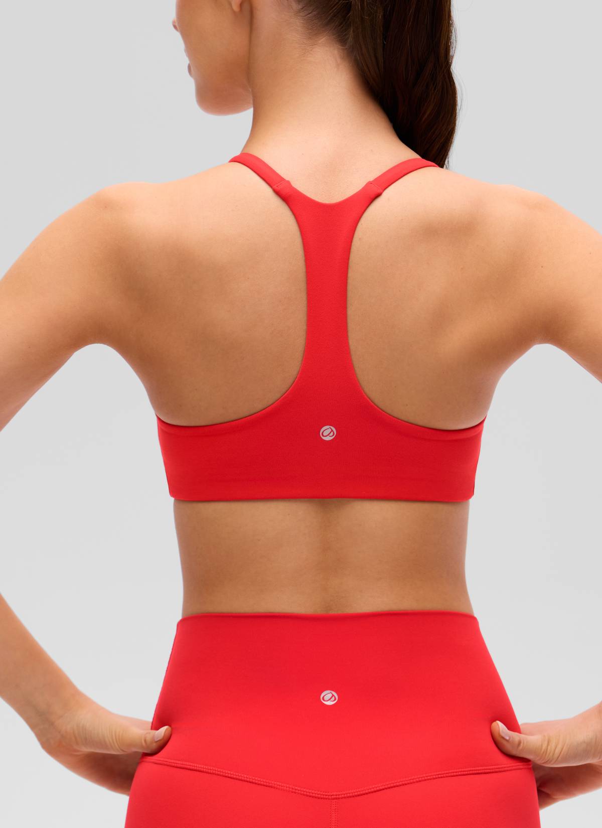 CRZ YOGA Mujer Butterluxe Escote en V Espalda en U Tirantes Finos Rojo Profundo