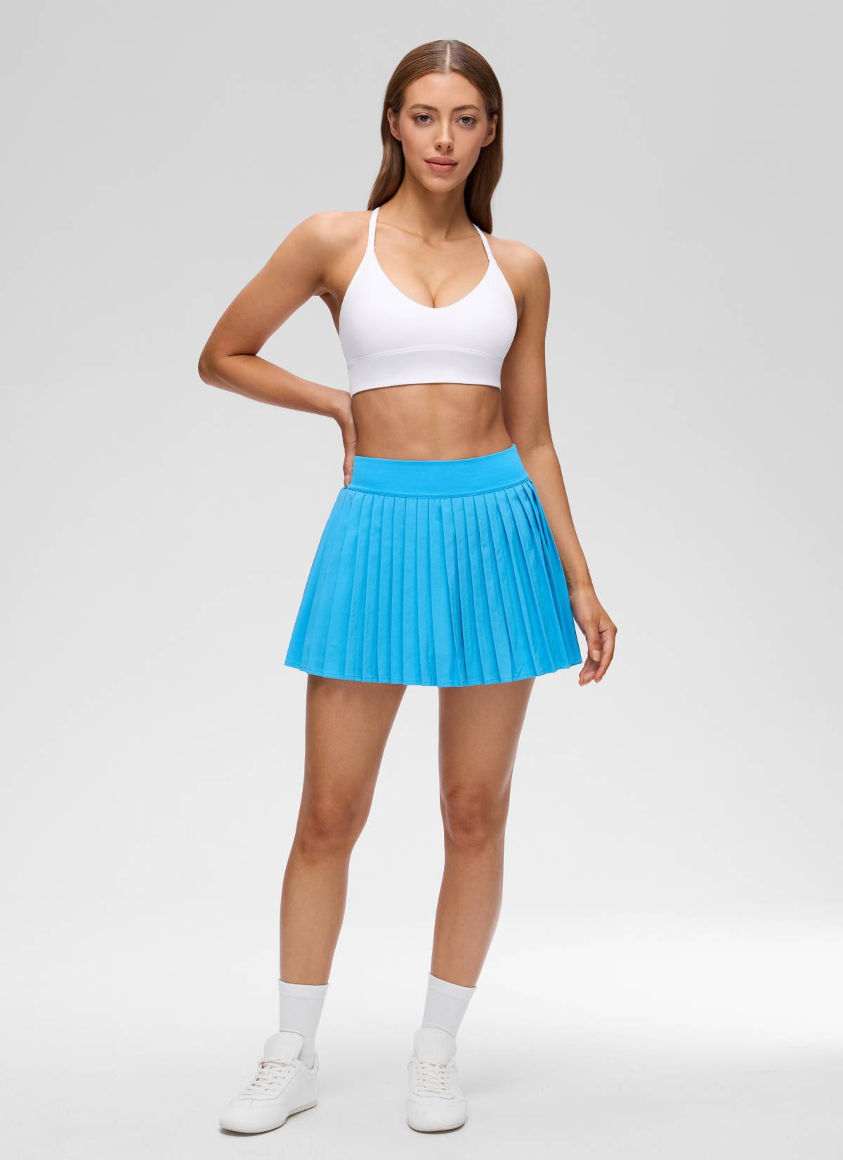 CRZ YOGA Mujer Butterluxe Sujetador Deportivo V Neck Espalda Cruzada blanco
