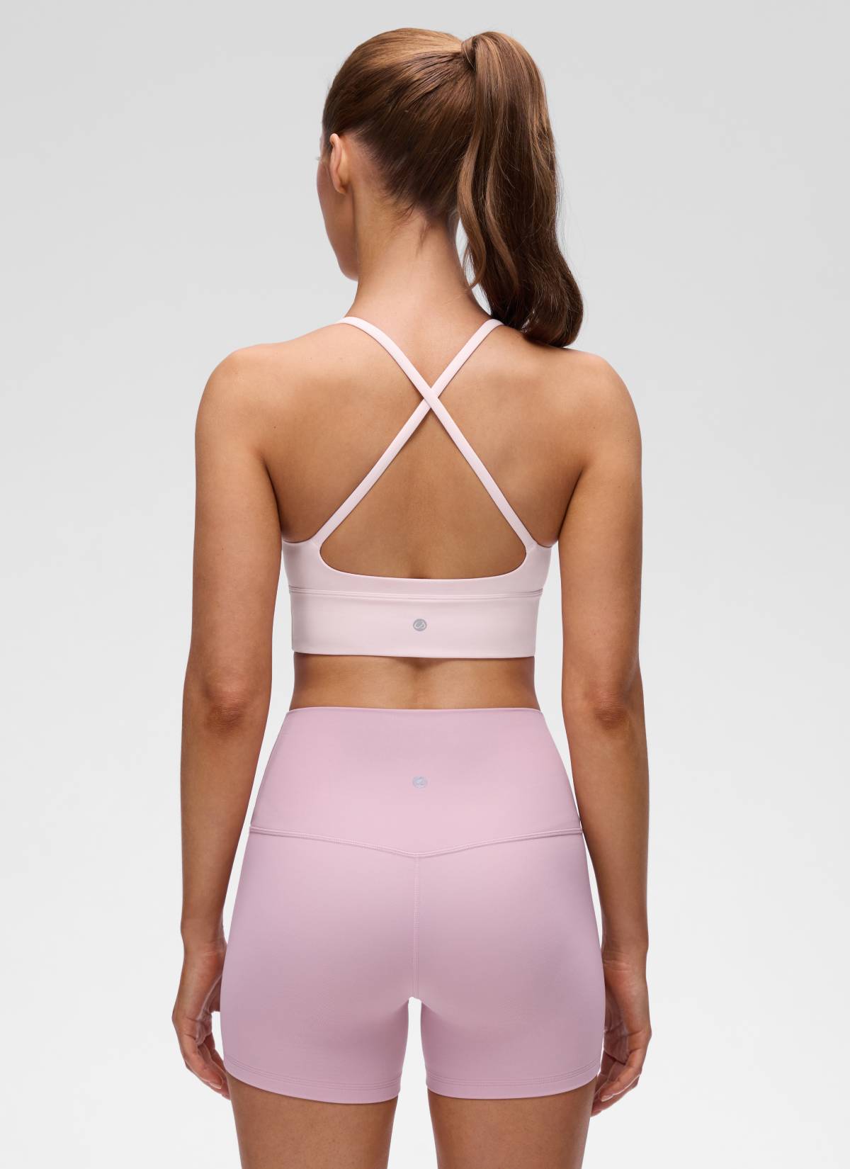 CRZ YOGA Mujer Butterluxe Sujetador Deportivo V Neck Espalda Cruzada Rosa Fresa