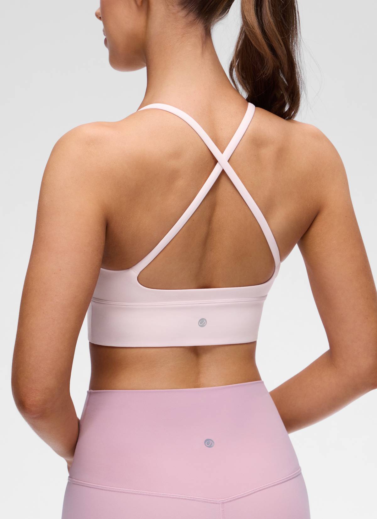 CRZ YOGA Mujer Butterluxe Sujetador Deportivo V Neck Espalda Cruzada Rosa Fresa