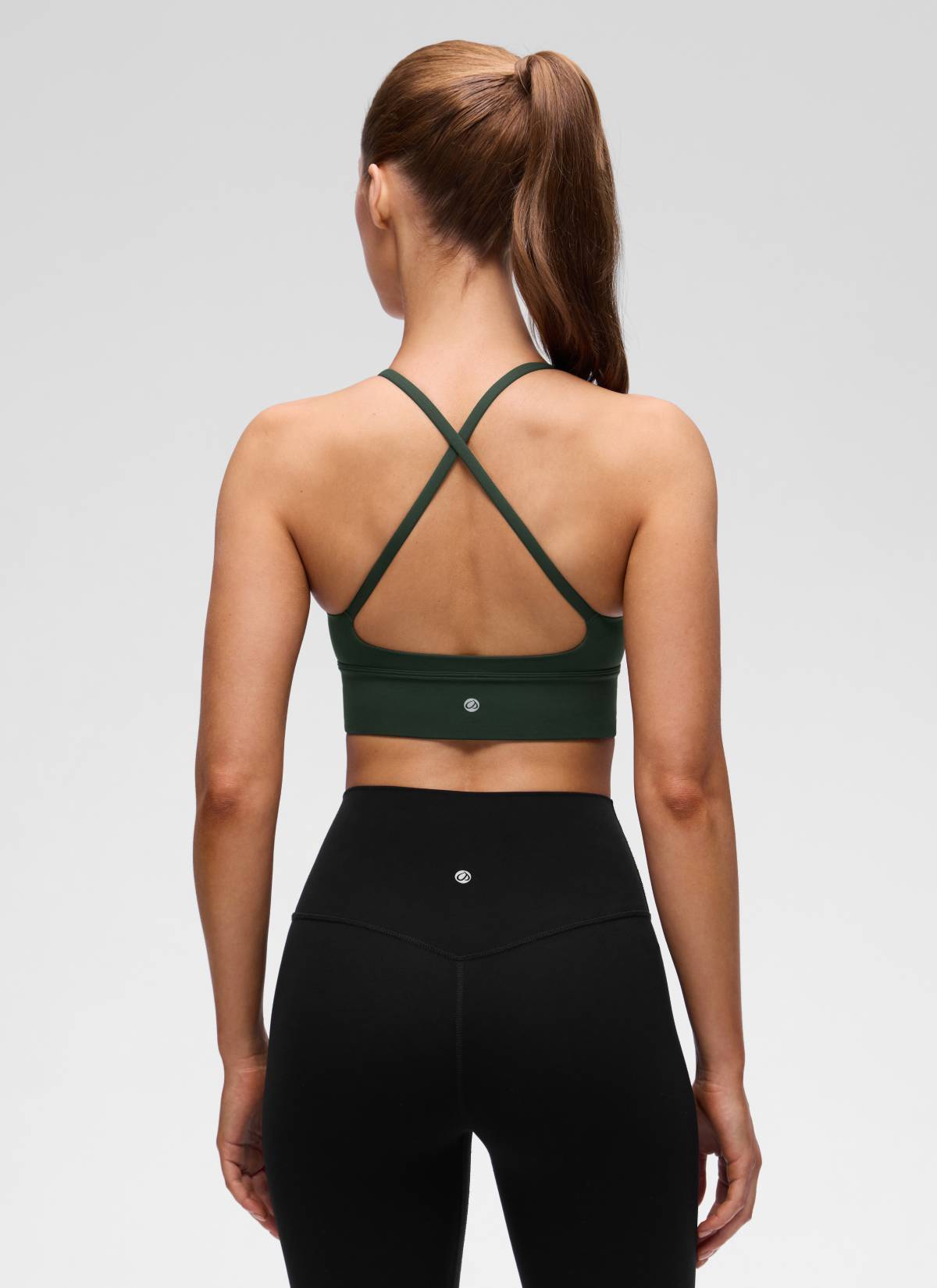 CRZ YOGA Mujer Butterluxe Sujetador Deportivo V Neck Espalda Cruzada Leyenda Verde