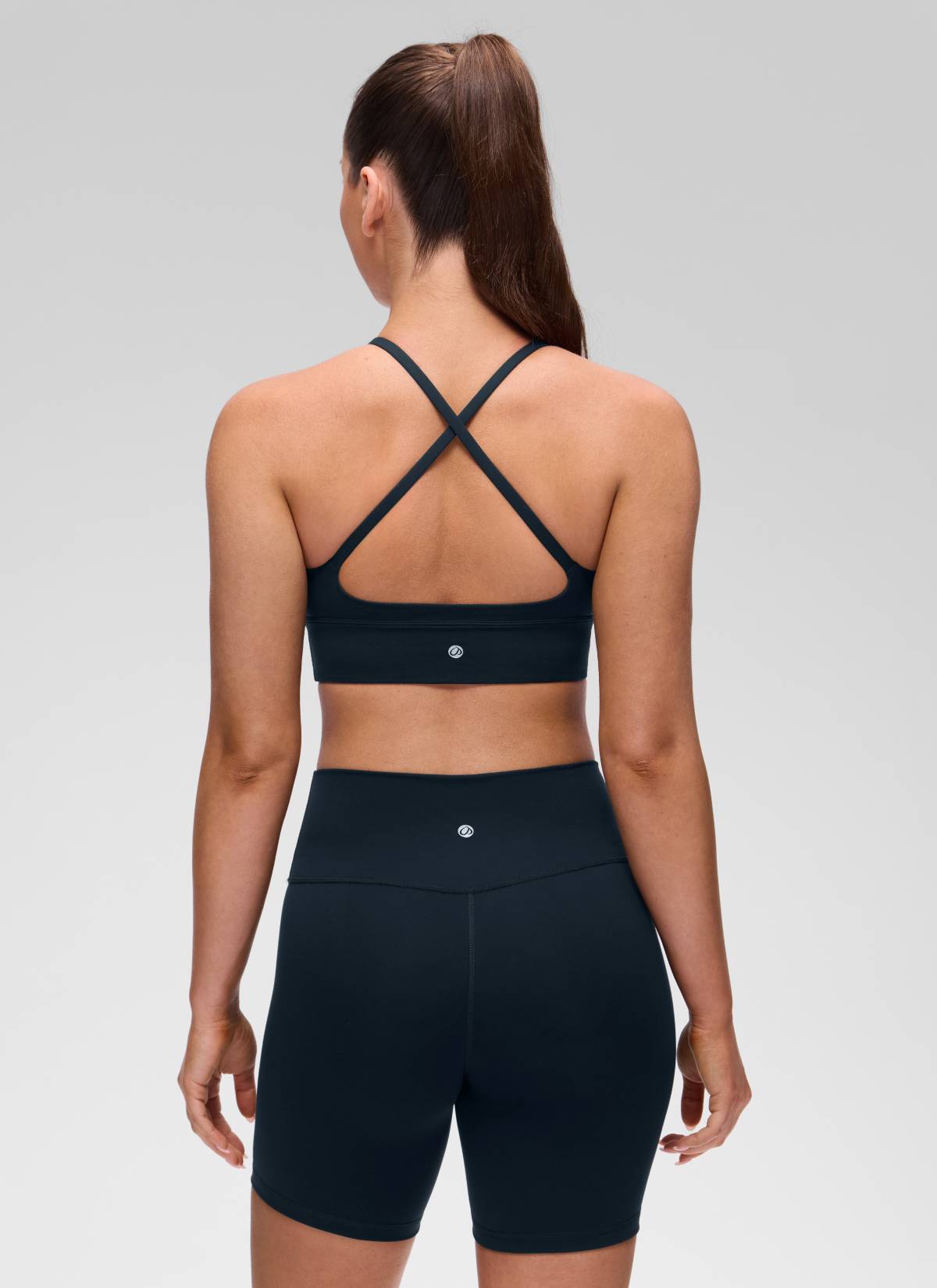 CRZ YOGA Mujer Butterluxe Sujetador Deportivo V Neck Espalda Cruzada True Navy