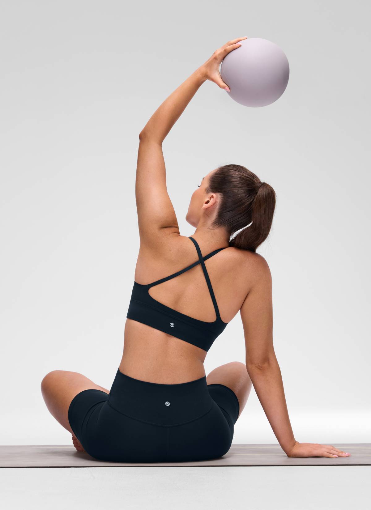CRZ YOGA Mujer Butterluxe Sujetador Deportivo V Neck Espalda Cruzada True Navy