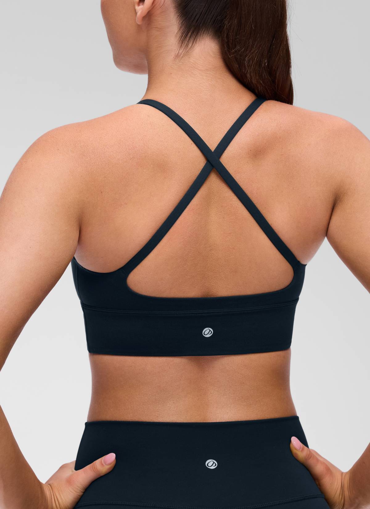 CRZ YOGA Mujer Butterluxe Sujetador Deportivo V Neck Espalda Cruzada True Navy