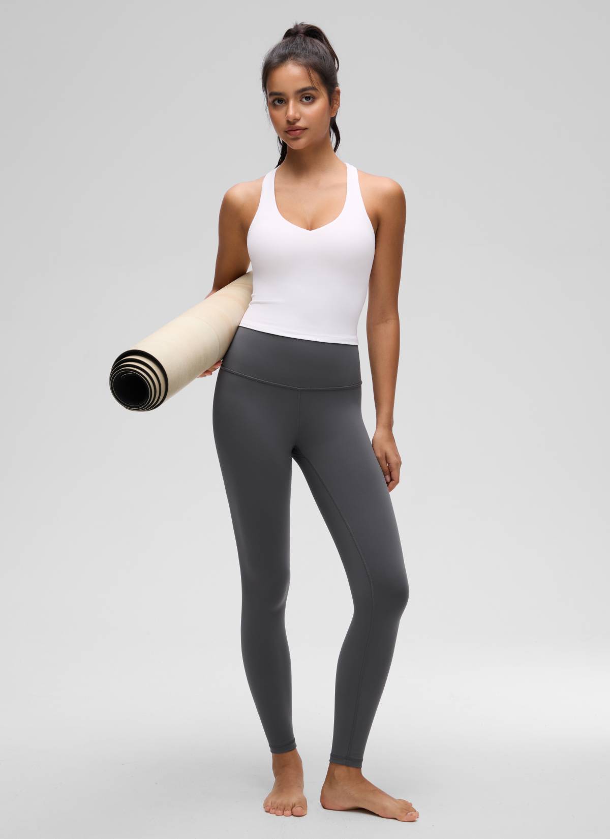 CRZ YOGA para Mujer Butterluxe Yoga Escote en V y Espalda Deportiva blanco