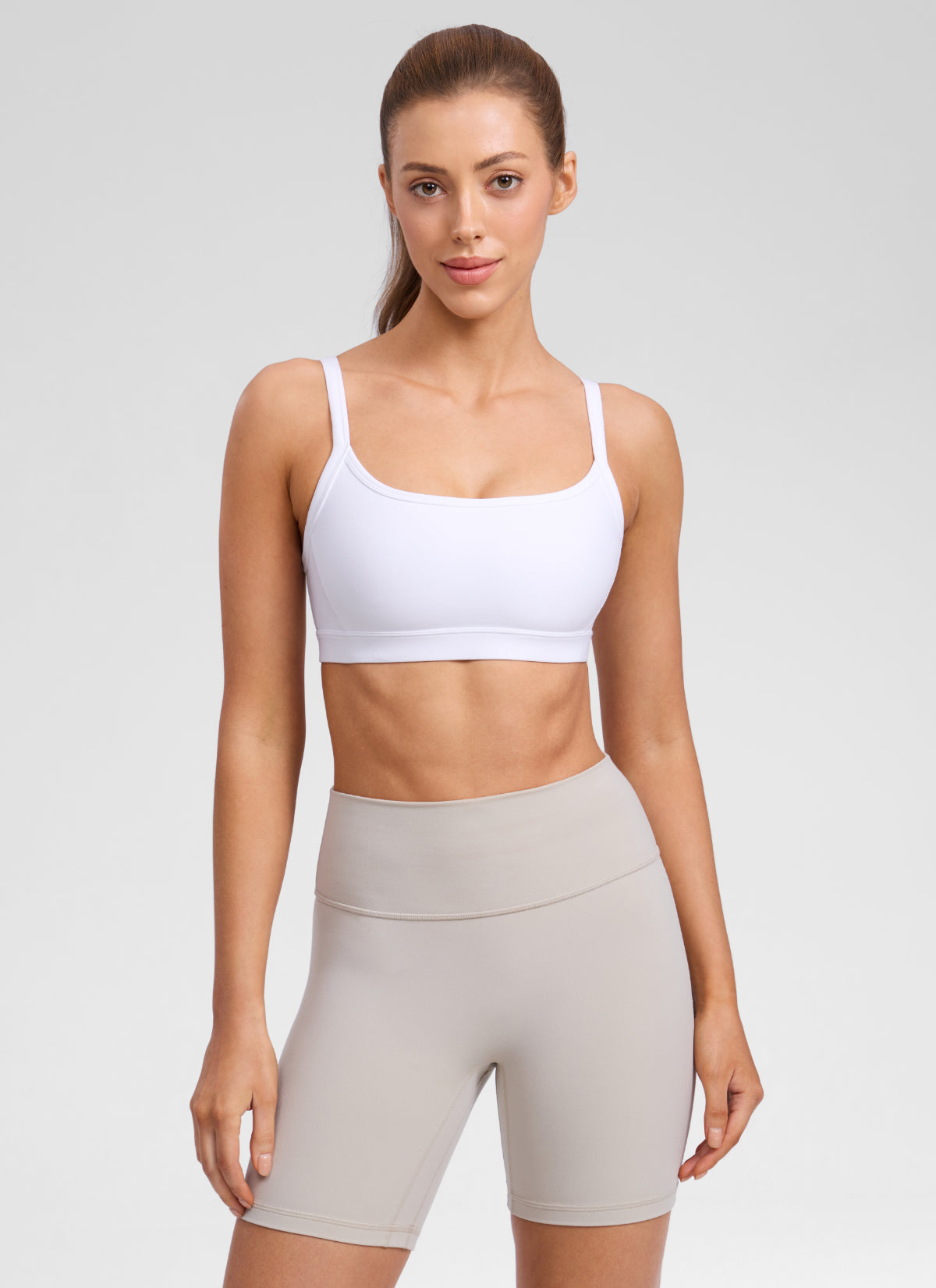 CRZ YOGA Butterlift® Sujetador sport cuello redondo doble forro blanco