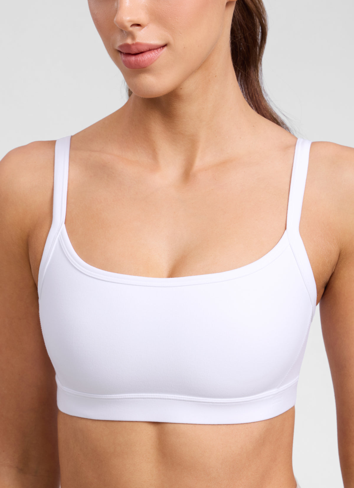 CRZ YOGA Butterlift® Sujetador sport cuello redondo doble forro blanco