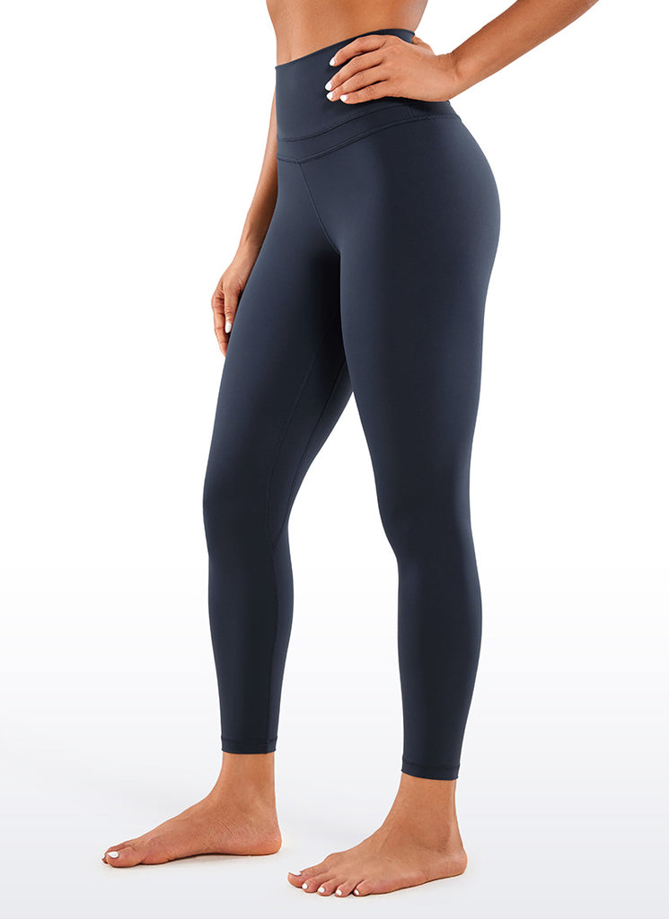 CRZ YOGA Nakedfeel Leggings con Costura doble en la Cintura de 25 Pulgadas para Mujer Armada
