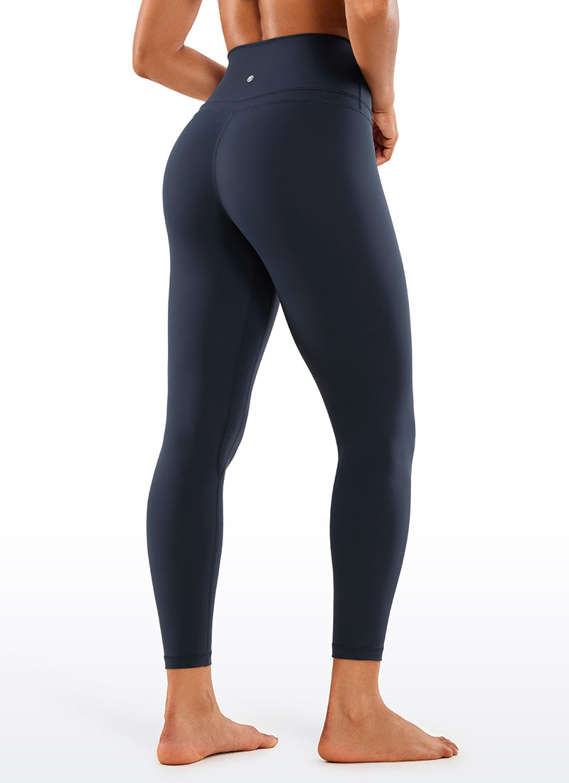 CRZ YOGA Nakedfeel Leggings con Costura doble en la Cintura de 25 Pulgadas para Mujer Armada