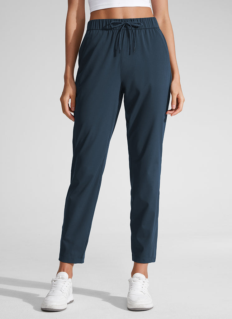 CRZ YOGA Pantalones con Cordón Elástico 7/8 de 27 Pulgadas para Mujer True Navy