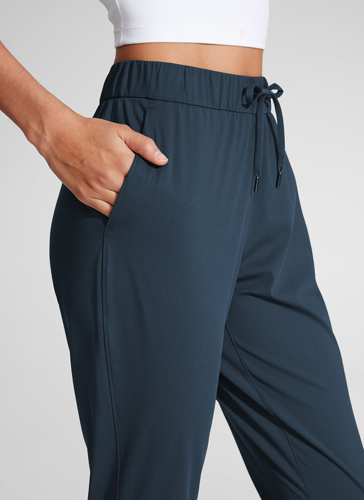 CRZ YOGA Pantalones con Cordón Elástico 7/8 de 27 Pulgadas para Mujer True Navy