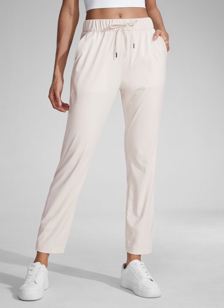 CRZ YOGA Pantalones con Cordón Elástico 7/8 de 27 Pulgadas para Mujer True Navy