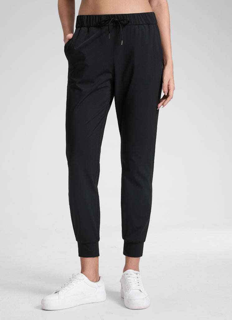 CRZ YOGA Jogger de Viaje con Cordón Elástico de 27 Pulgadaspara Mujer Negro