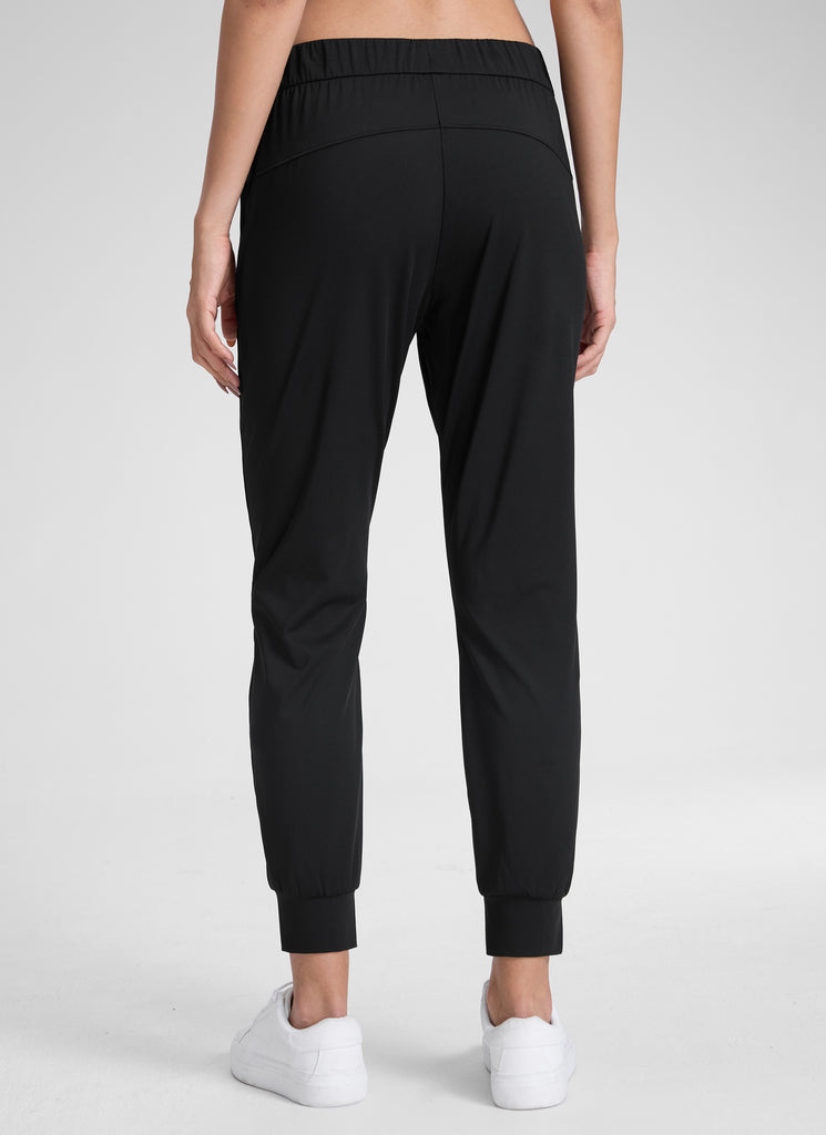 CRZ YOGA Jogger de Viaje con Cordón Elástico de 27 Pulgadaspara Mujer Negro