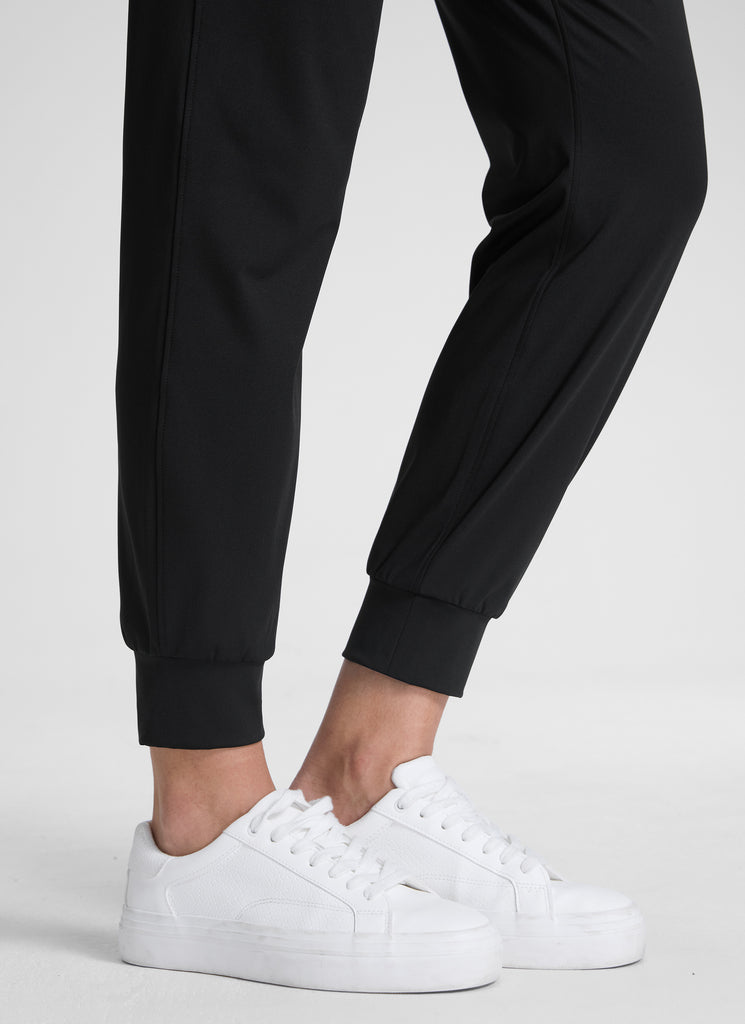 CRZ YOGA Jogger de Viaje con Cordón Elástico de 27 Pulgadaspara Mujer Negro