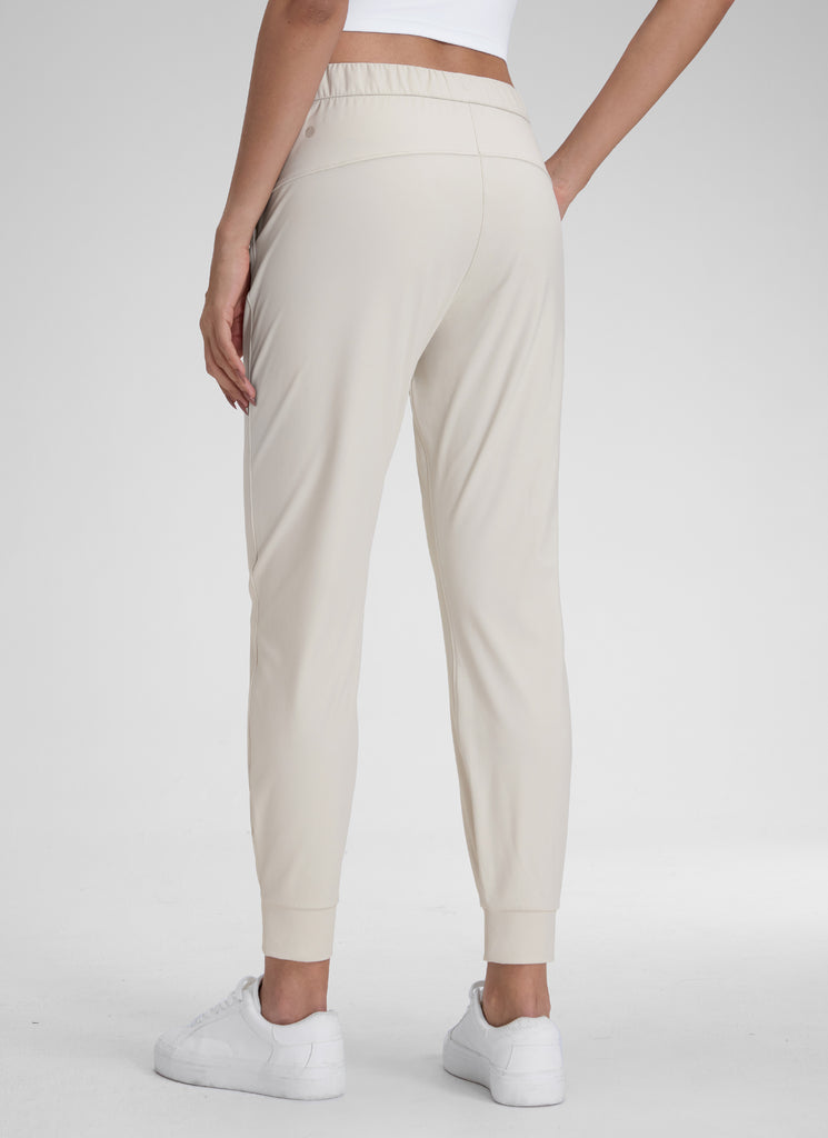 CRZ YOGA Jogger de Viaje con Cordón Elástico de 27 Pulgadaspara Mujer Blanca Lechosa