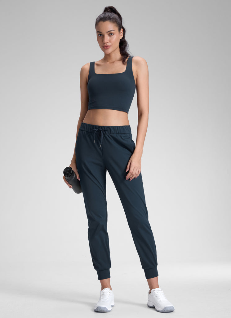 CRZ YOGA Jogger de Viaje con Cordón Elástico de 27 Pulgadaspara Mujer True Navy