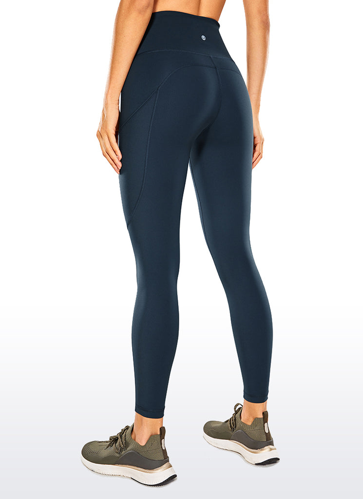 CRZ YOGA  Nakedfeel Leggings con Bolsillos de 25 Pulgadas para Mujer Melanita