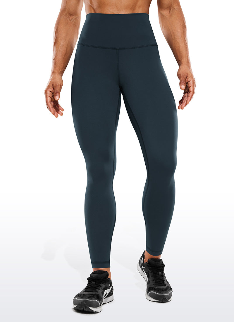 CRZ YOGA Leggings de Compresión de Tiro Alto de 28 Pulgadas para Mujer True Navy