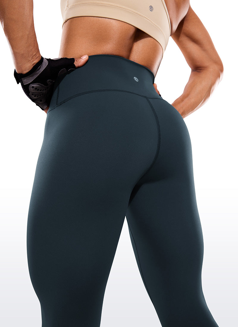 CRZ YOGA Leggings de Compresión de Tiro Alto de 28 Pulgadas para Mujer True Navy
