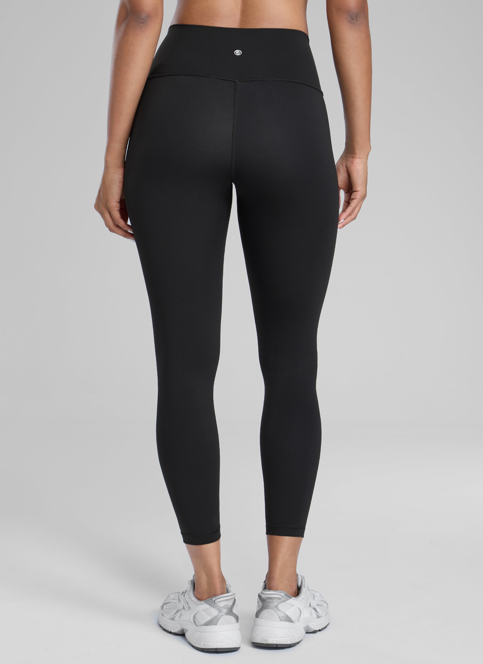CRZ YOGA Mujeres Leggings de Compresión Hugged Feeling de 25 Pulgadas Negro
