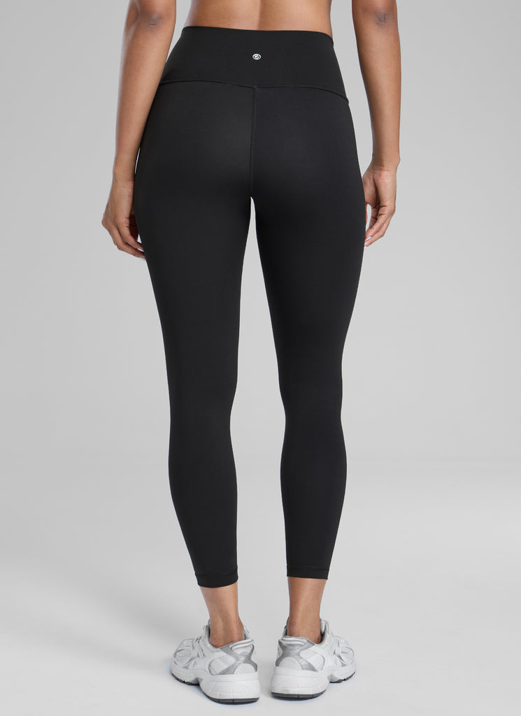 CRZ YOGA Mujeres Leggings de Compresión Hugged Feeling de 25 Pulgadas Negro