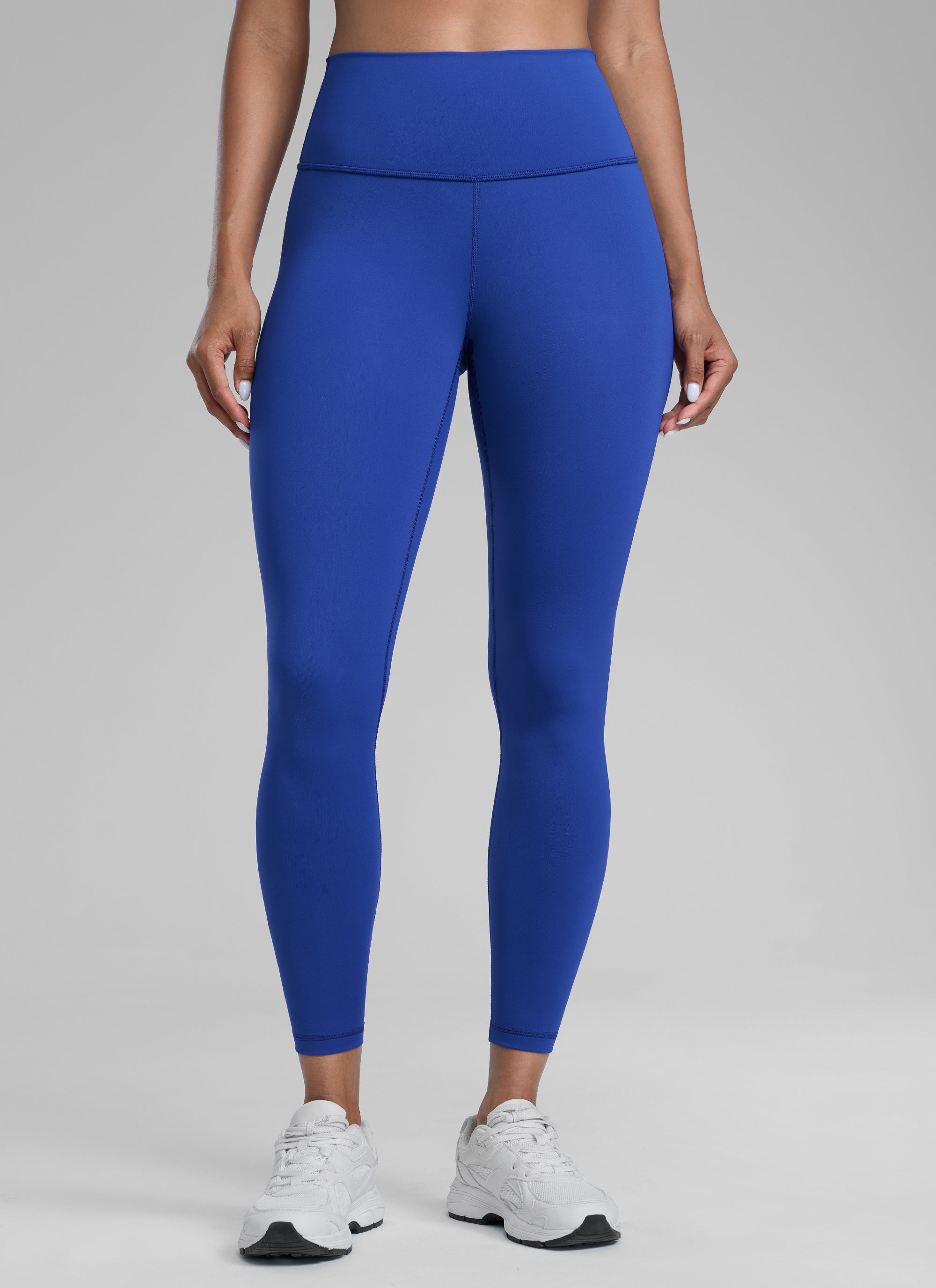 CRZ YOGA Mujeres Leggings de Compresión Hugged Feeling de 25 Pulgadas Azul Ondulante