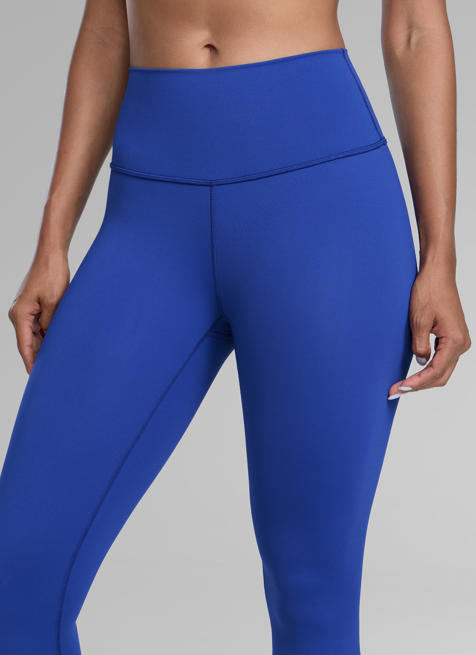 CRZ YOGA Mujeres Leggings de Compresión Hugged Feeling de 25 Pulgadas Azul Ondulante