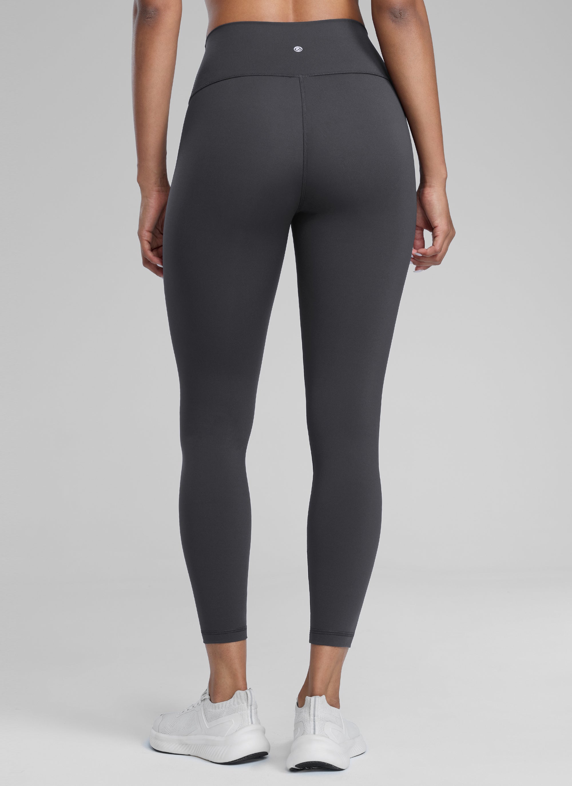 CRZ YOGA Mujeres Leggings de Compresión Hugged Feeling de 25 Pulgadas Gris Tinta