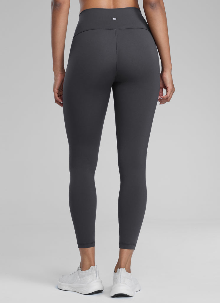 CRZ YOGA Mujeres Leggings de Compresión Hugged Feeling de 25 Pulgadas Gris Tinta