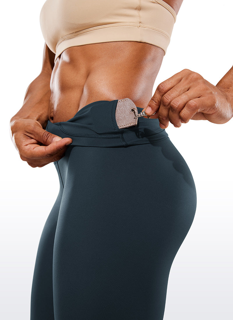 CRZ YOGA Mujeres Leggings de Compresión Hugged Feeling de 25 Pulgadas True Navy