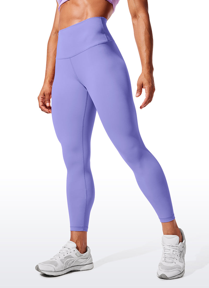 CRZ YOGA Mujeres Leggings de Compresión Hugged Feeling de 25 Pulgadas Lavanda Oscura Morada