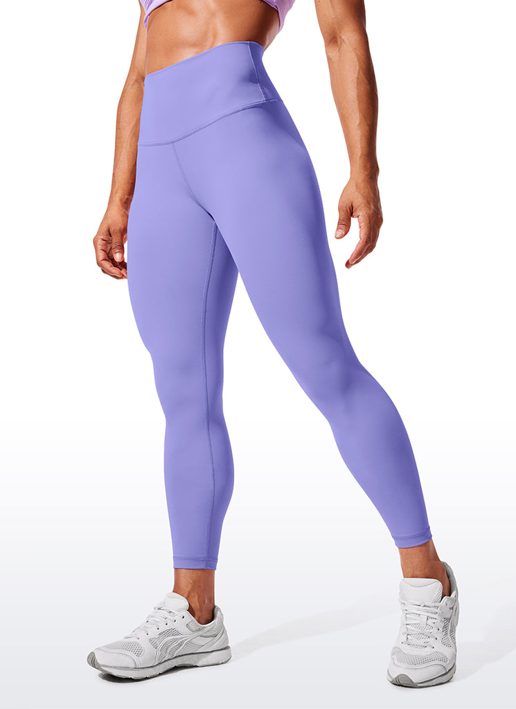 CRZ YOGA Mujeres Leggings de Compresión Hugged Feeling de 25 Pulgadas Lavanda Oscura Morada