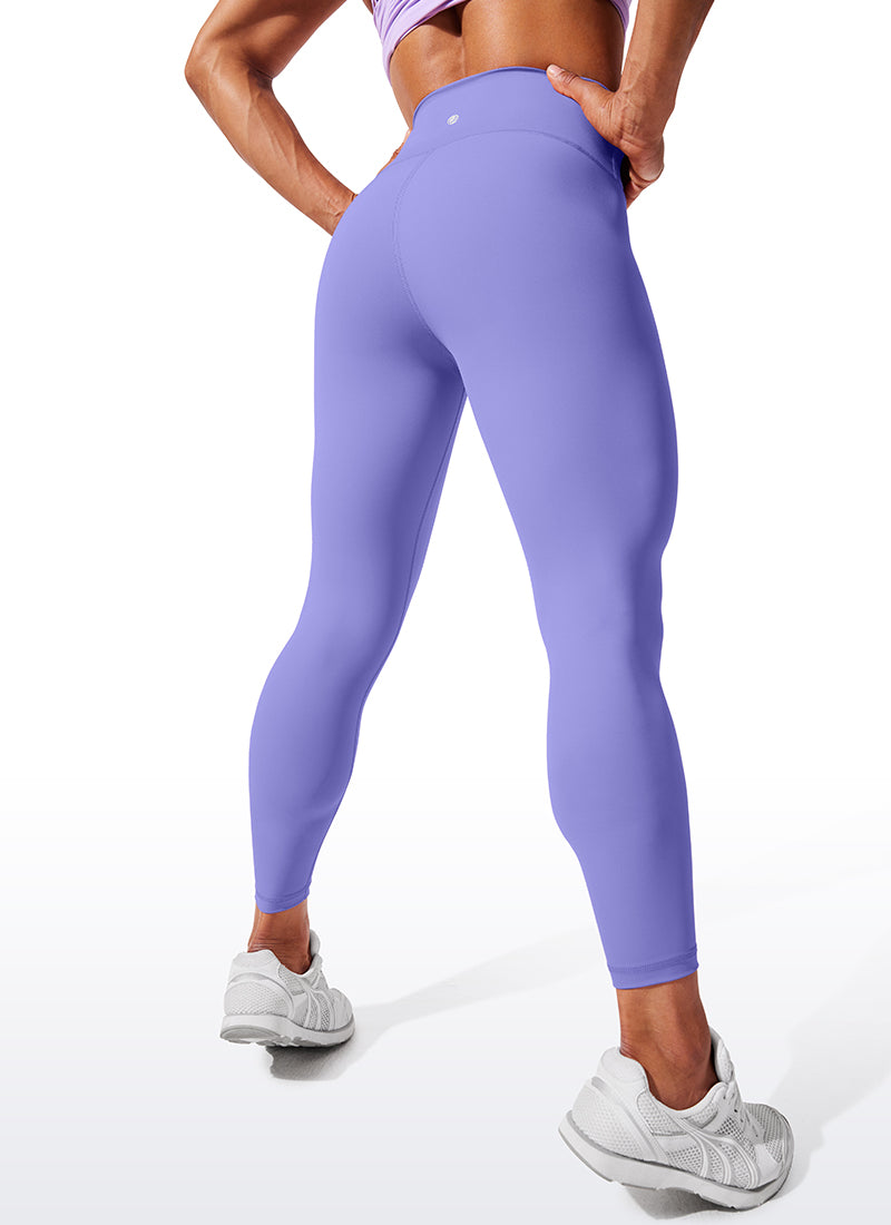CRZ YOGA Mujeres Leggings de Compresión Hugged Feeling de 25 Pulgadas Lavanda Oscura Morada