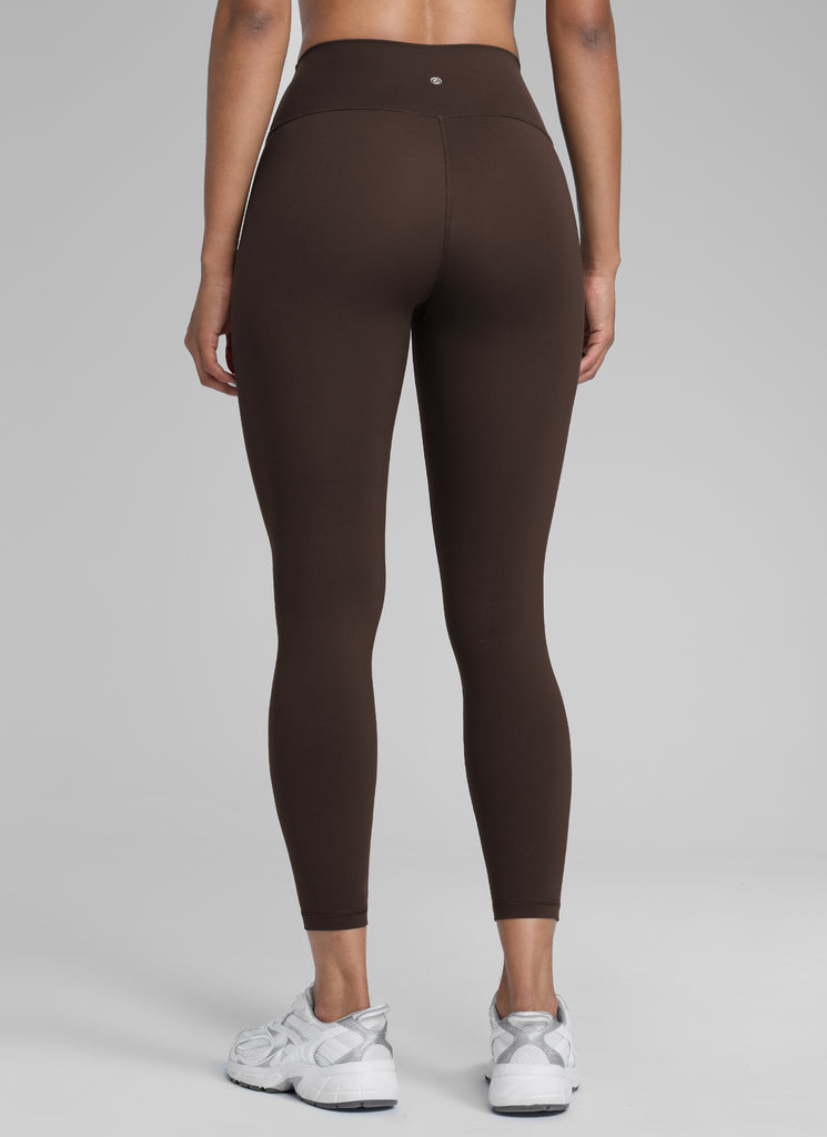CRZ YOGA Mujeres Leggings de Compresión Hugged Feeling de 25 Pulgadas Marrón Fudge Caliente