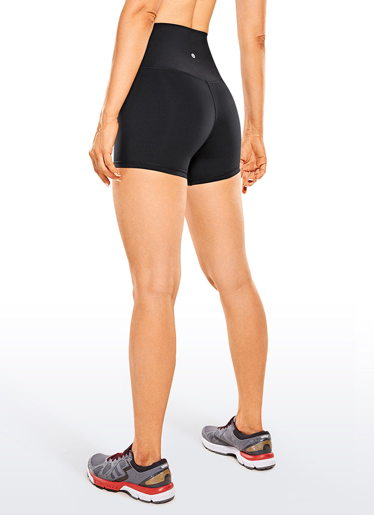 CRZ YOGA Nakedfeel Leggings Yoga de 4 Pulgadas para Mujer Negro