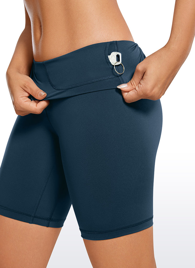 CRZ YOGA Nakedfeel Pantalones Yoga para Mujer de 8 Pulgadas MARFIL FRANCÉS